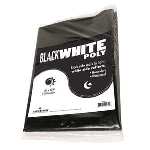 Hydrofarm Black White Poly, 10' x 10', 5.5 mil