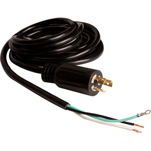 Hydrofarm Power Cord, 8', w/4" Stripped Lead, 277V, NEMA L7-15P, AWG 16/3