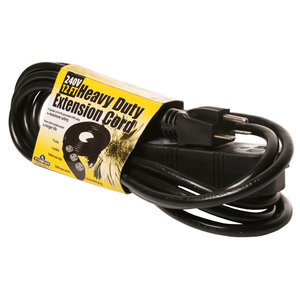 Hydrofarm Heavy Duty Extension Cord, 240V, 12'