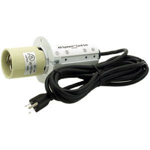 Hydrofarm All System Cord Set w/15' 120V Power Cord for use with compact fluorescents