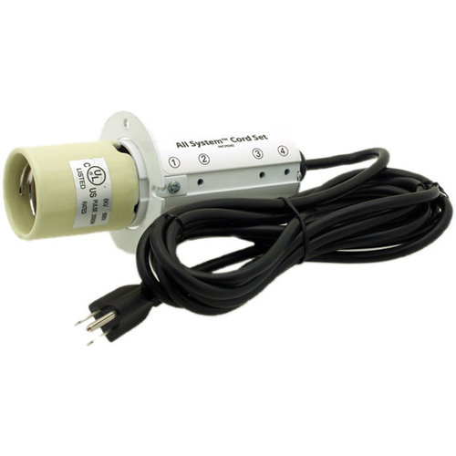 Hydrofarm All System Cord Set w/15' 120V Power Cord for use with compact fluorescents