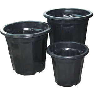 Hydrofarm Black Plastic Pot, 3 qt, pack of 75