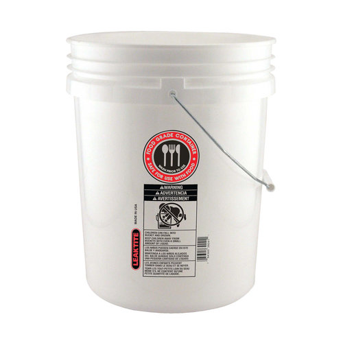 Hydrofarm Hydrofarm White Bucket, Food Safe, 5 gal