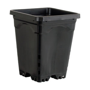 Active Aqua Active Aqua 7" x 7" Square Black Pot, 9" Tall, case of 50