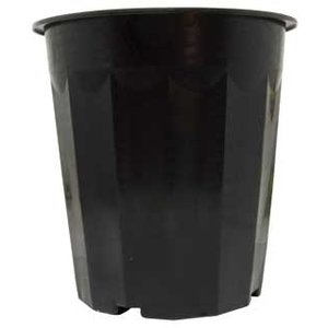 Hydrofarm Black Plastic Pot, 16 qt, pack of 50