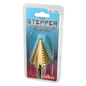 Active Aqua The Stepper Titanium Step Drill Bit, 1/4" to 1 3/8"