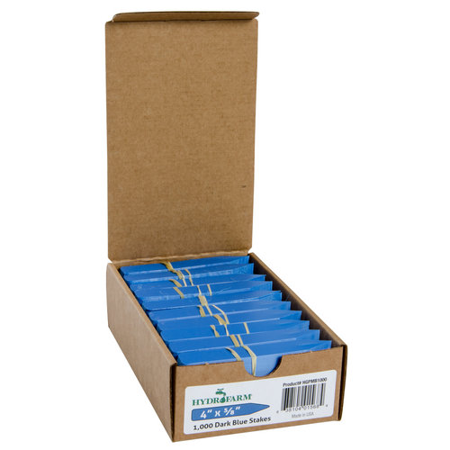 Hydrofarm Hydrofarm  Plant Stake Labels, Blue, 4" x 5/8", case of 1000