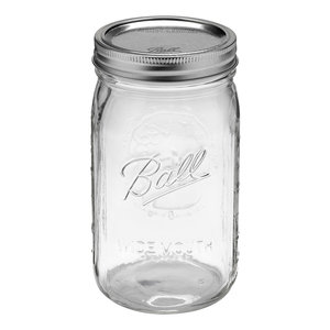 Ball Jar Ball Jar, 32 oz (One Quart) Wide Mouth, Case of 12