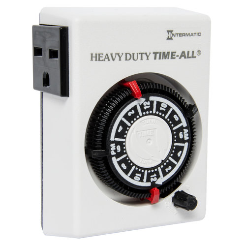 Intermatic Intermatic Heavy Duty Timer, 3600W, 15A, 240V, 2 On/Off, 24 Hour