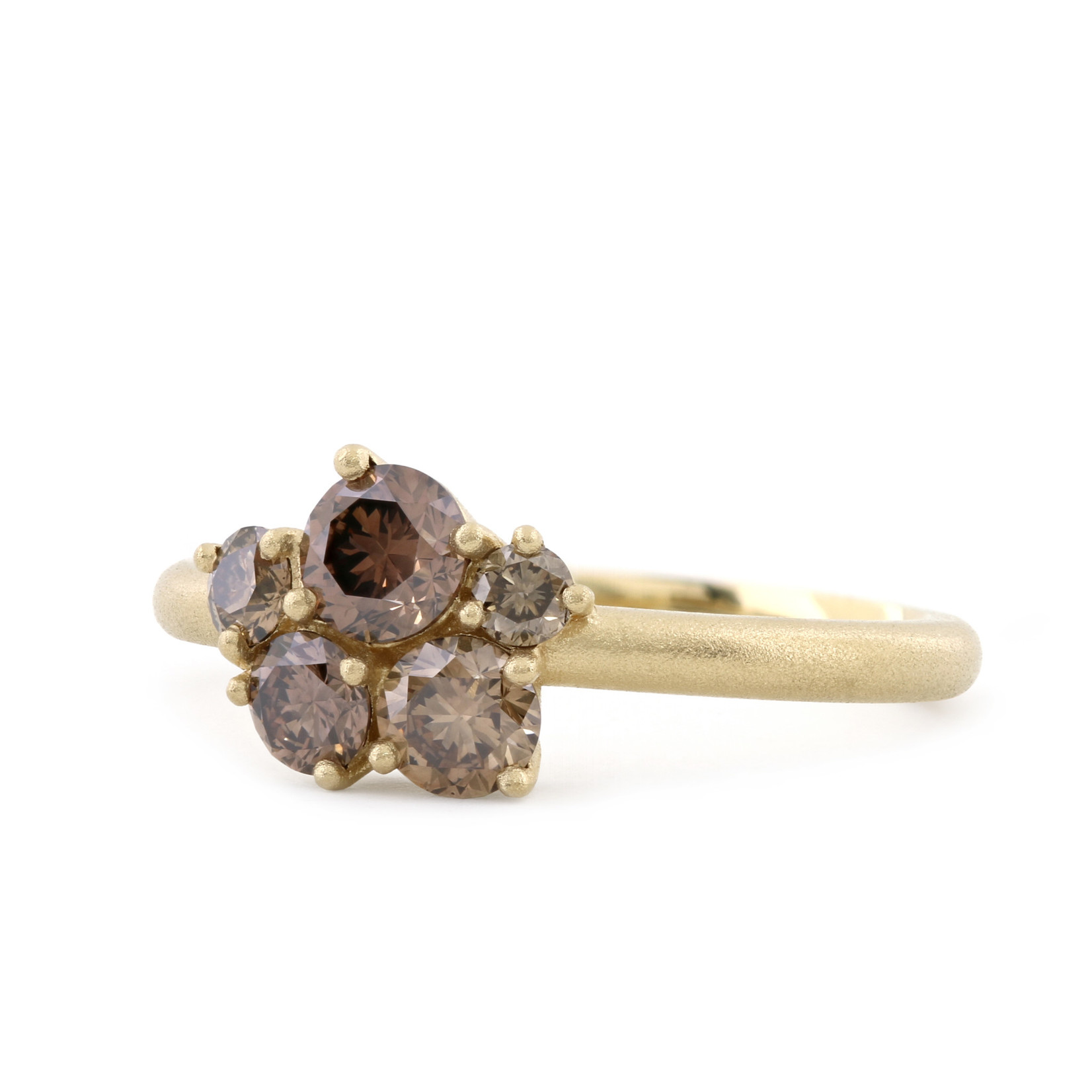 Baxter Moerman Lilah Ring with Cognac and Champagne Diamonds