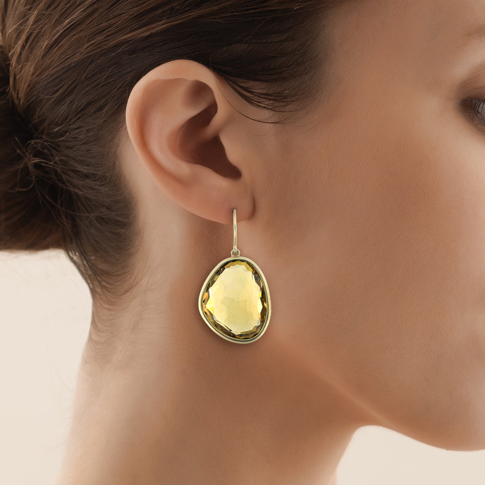 Baxter Moerman Piedras Drop Earrings with Champagne Quartz