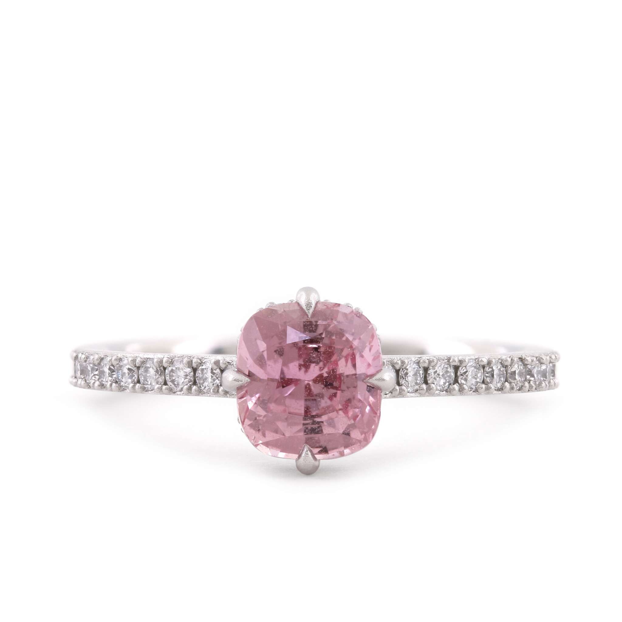 Celeste Ring with 1.59ct Padparadscha Sapphire and 0.38ctw Celeste Ring with 1.59ct Padparadscha Sapphire and 0.38ctw
