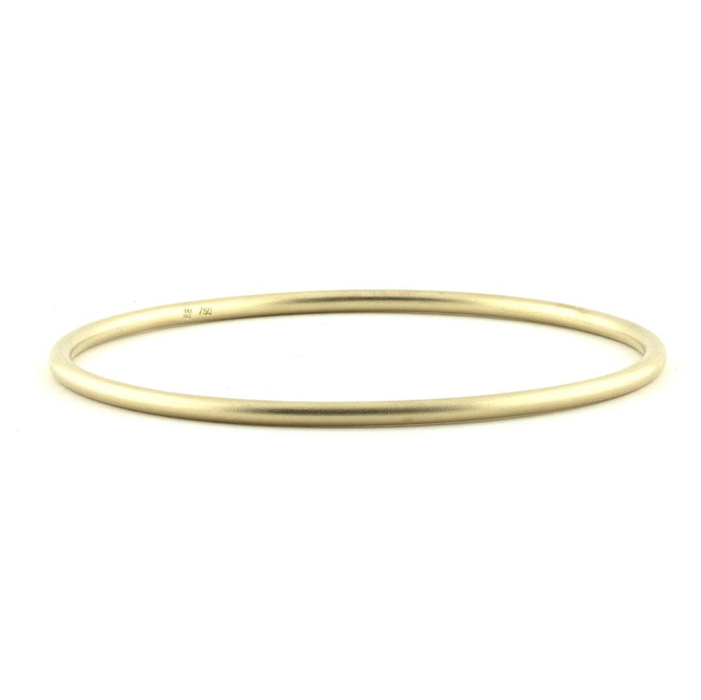 Endless Bangle in 18K Matte Yellow Gold - 3mm wide