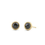 Baxter Moerman Rose Cut Black Diamond Stud Earrings  - 5mm