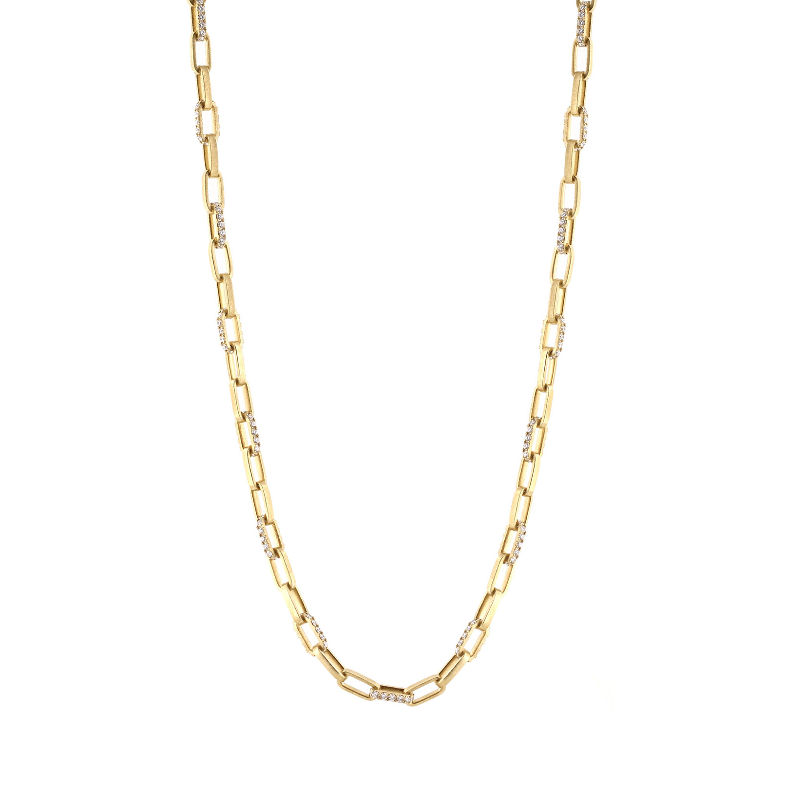 3.64ctw Diamond Link Necklace in 18K Gold | Roxy | Baxter Moerman
