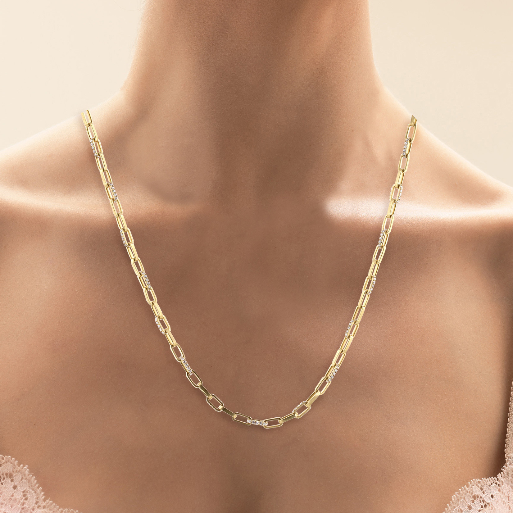 Baxter Moerman Roxy Diamond Link Handmade Chain Necklace