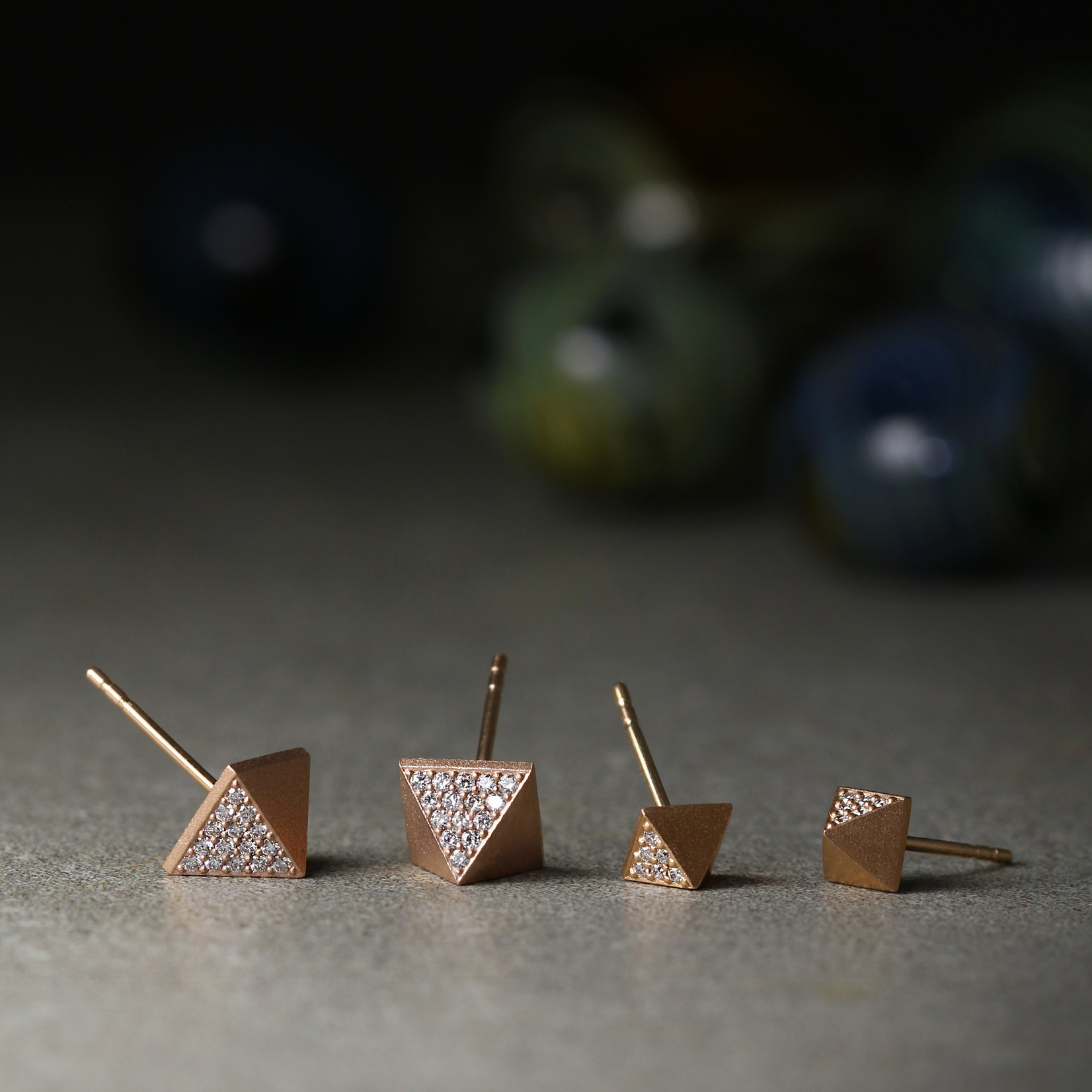 Pyramid Geometric Stud Earrings