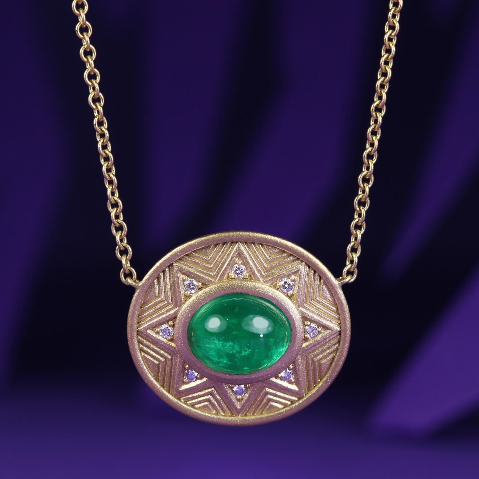 Baxter Moerman Estrella Necklace with Emerald