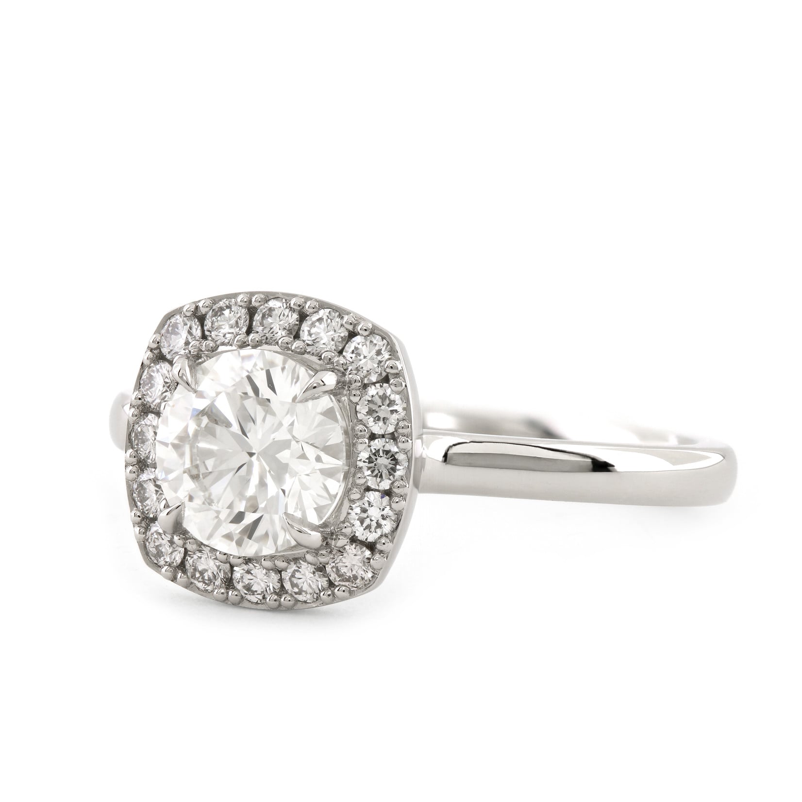 Baxter Moerman Emma Halo Ring with Round Diamond