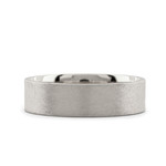 Baxter Moerman Flat Top Band - 6mm Wide, Brushed Finish