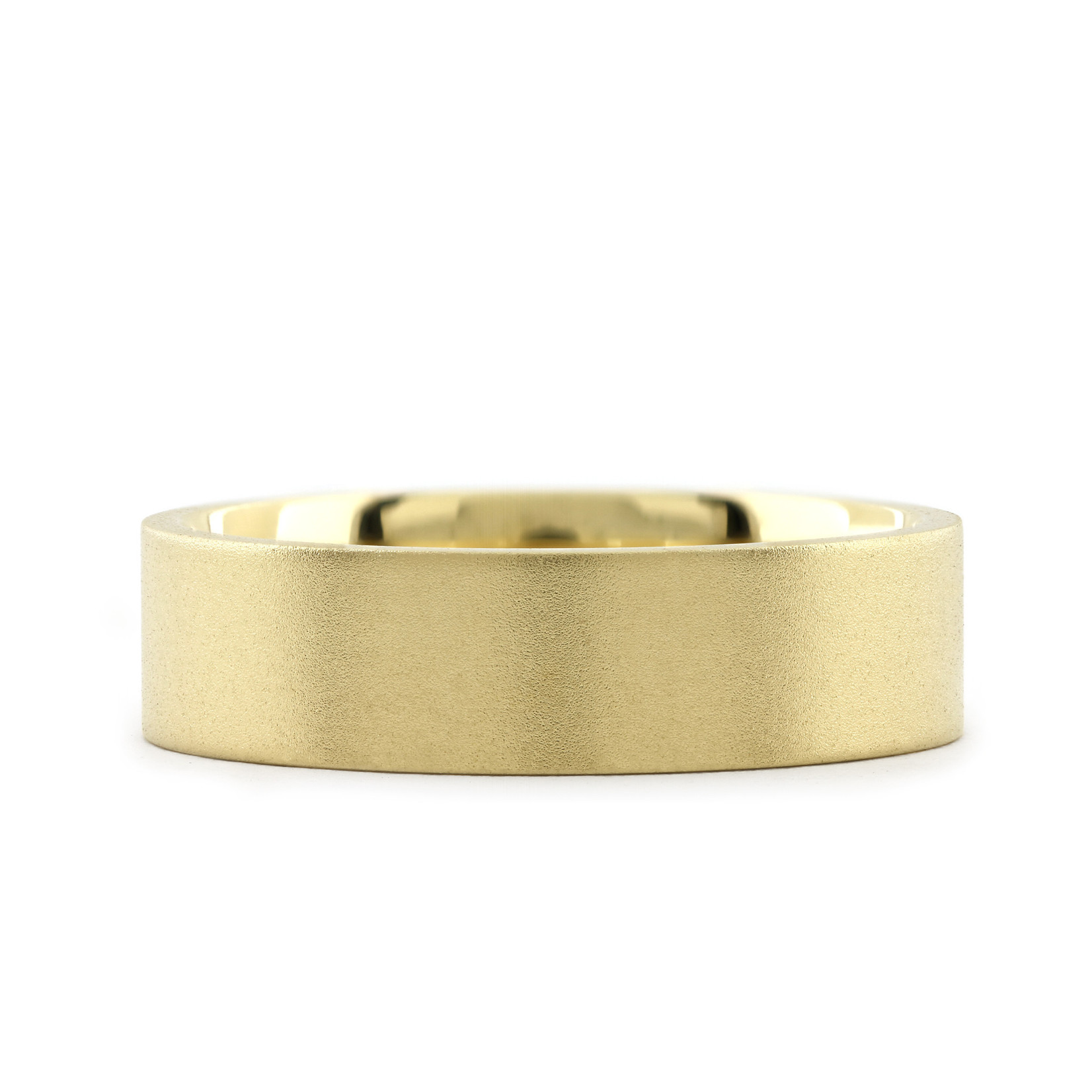 Baxter Moerman Flat Top Band - 6mm Wide, Matte Finish
