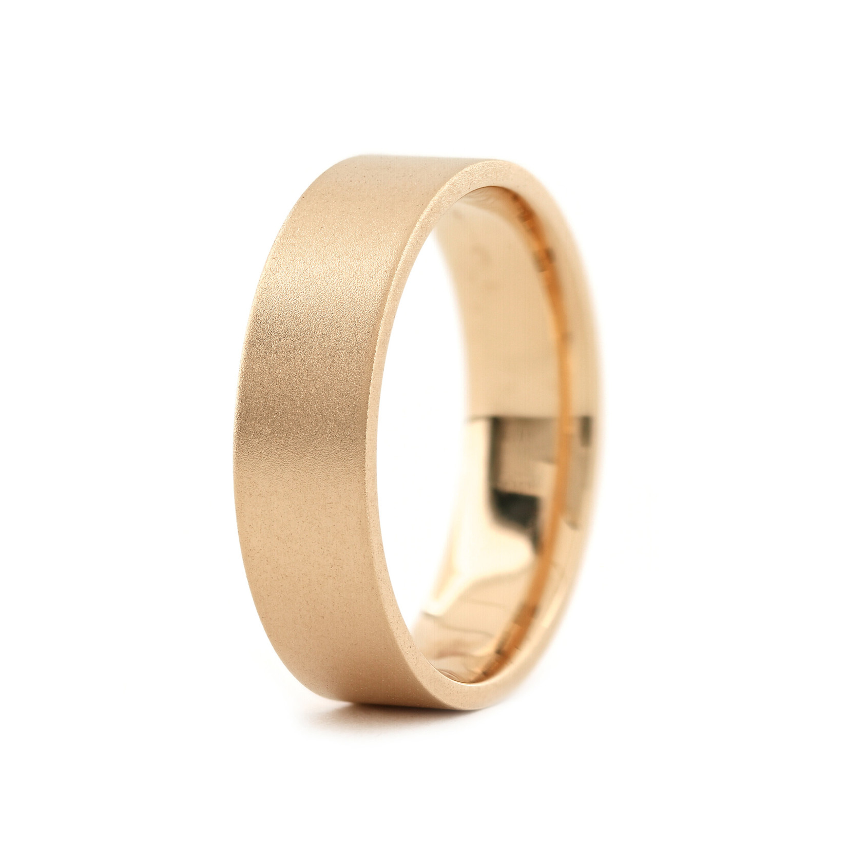 Baxter Moerman Flat Top Band - 6mm Wide, Matte Finish