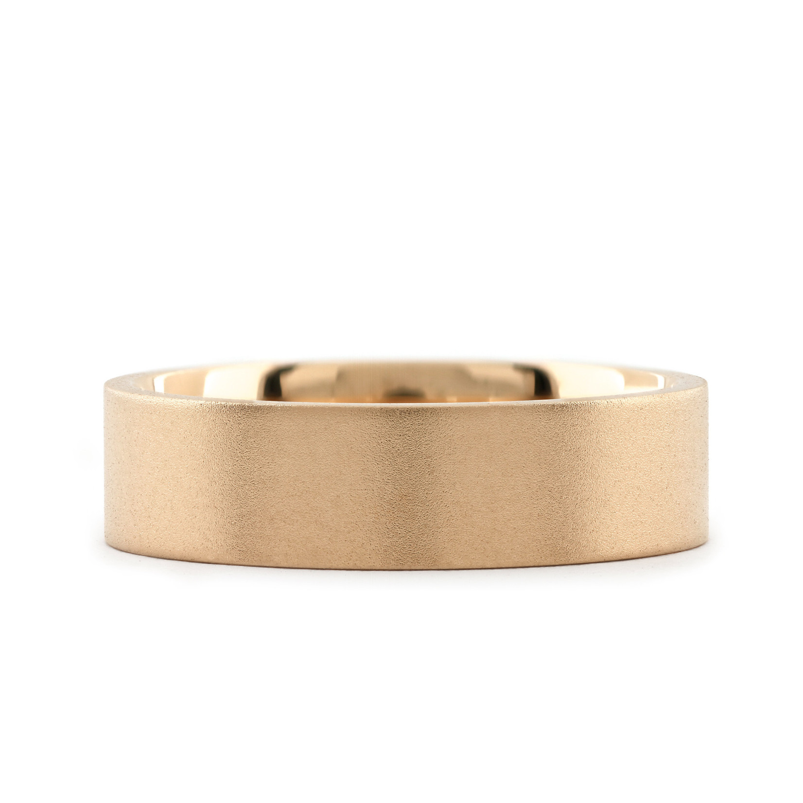Baxter Moerman Flat Top Band - 6mm Wide, Matte Finish