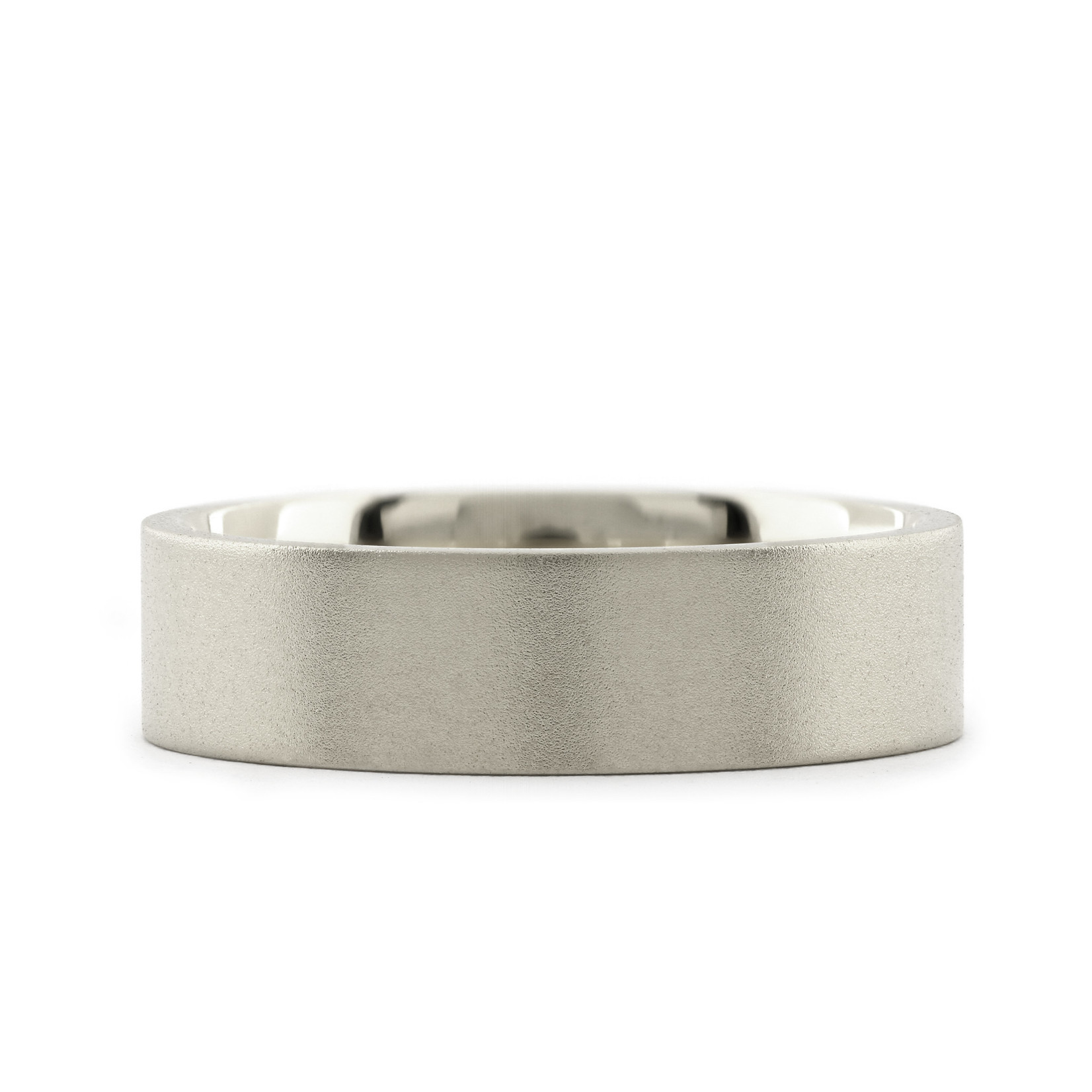 Baxter Moerman Flat Top Band - 6mm Wide, Matte Finish