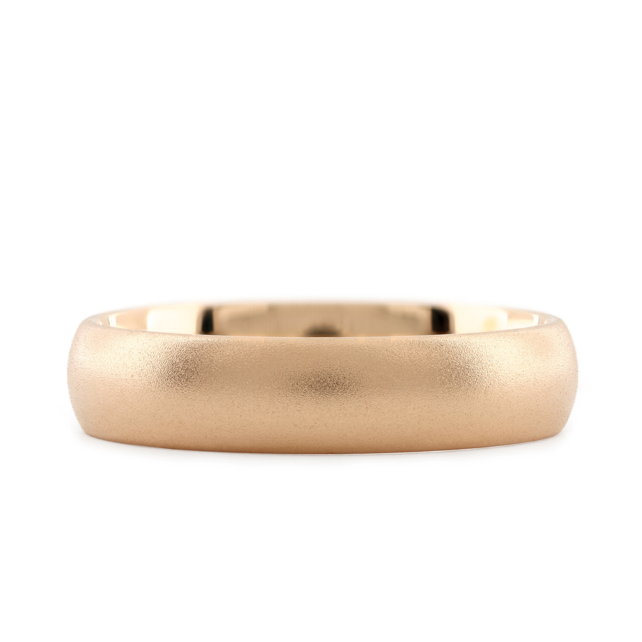 Classic Wedding Band 5mm Wide With Matte Finish Baxter Moerman 