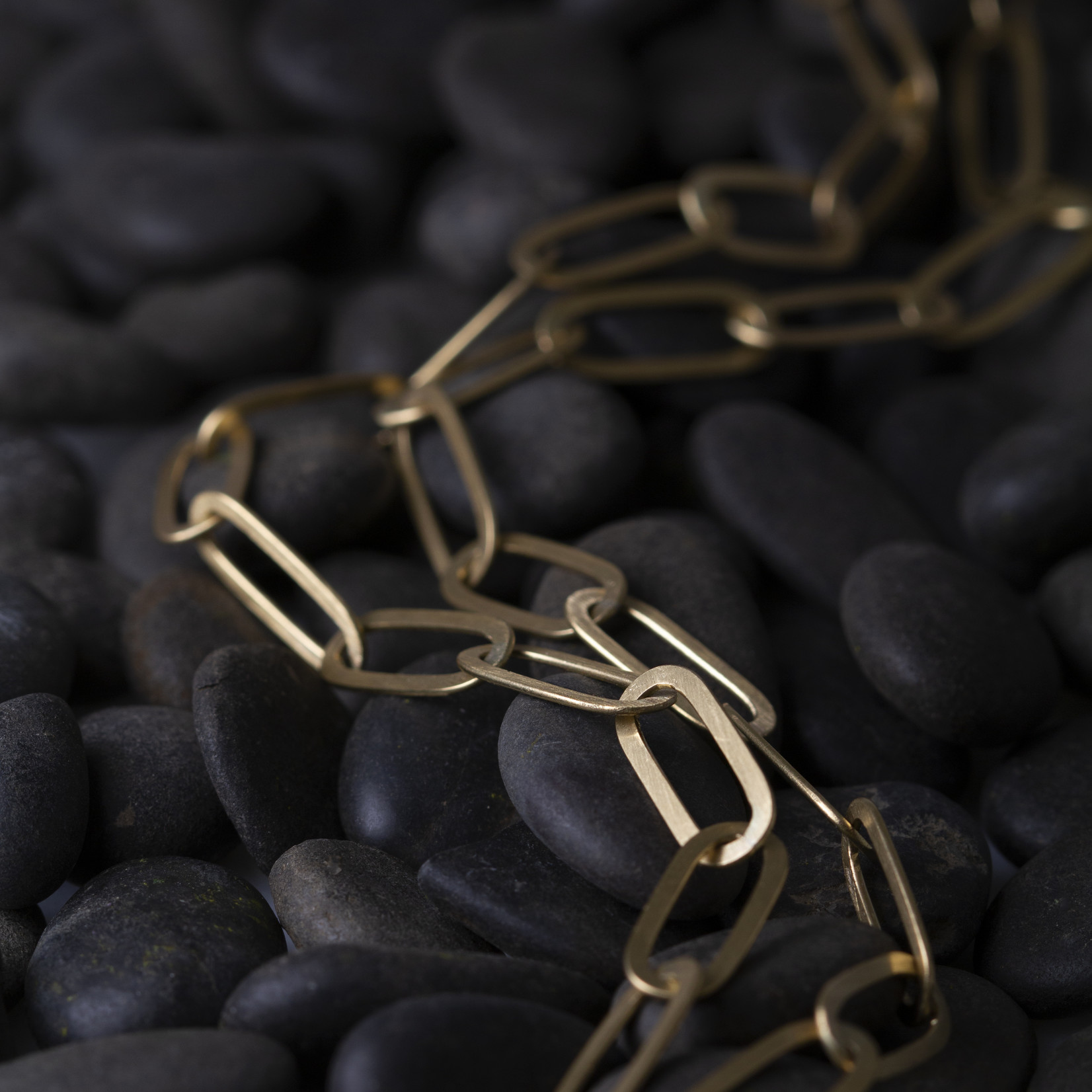 Baxter Moerman Niki Flat Link Necklace 30” Handmade Chain