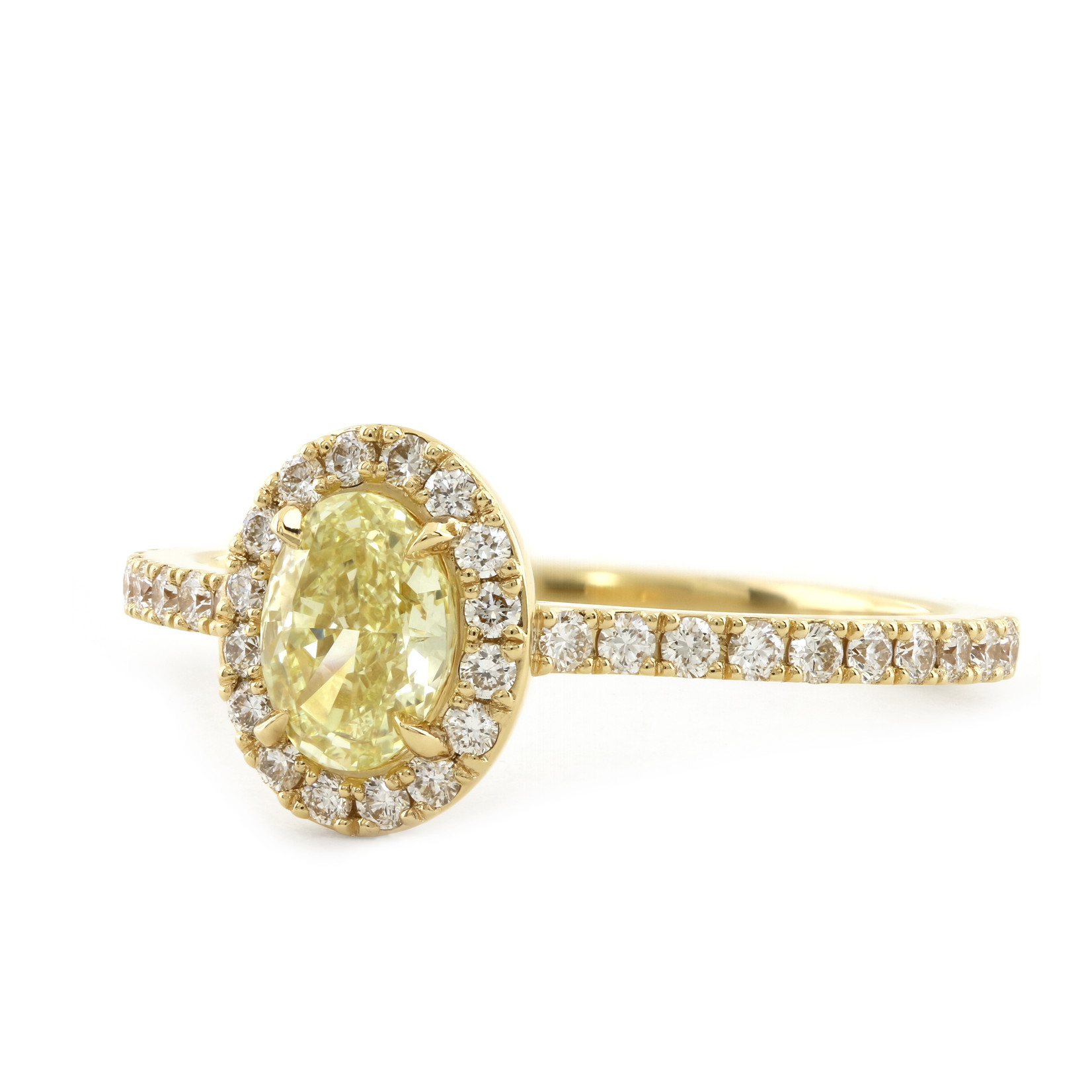Baxter Moerman Kinsley Ring with Oval Fancy Yellow Diamond