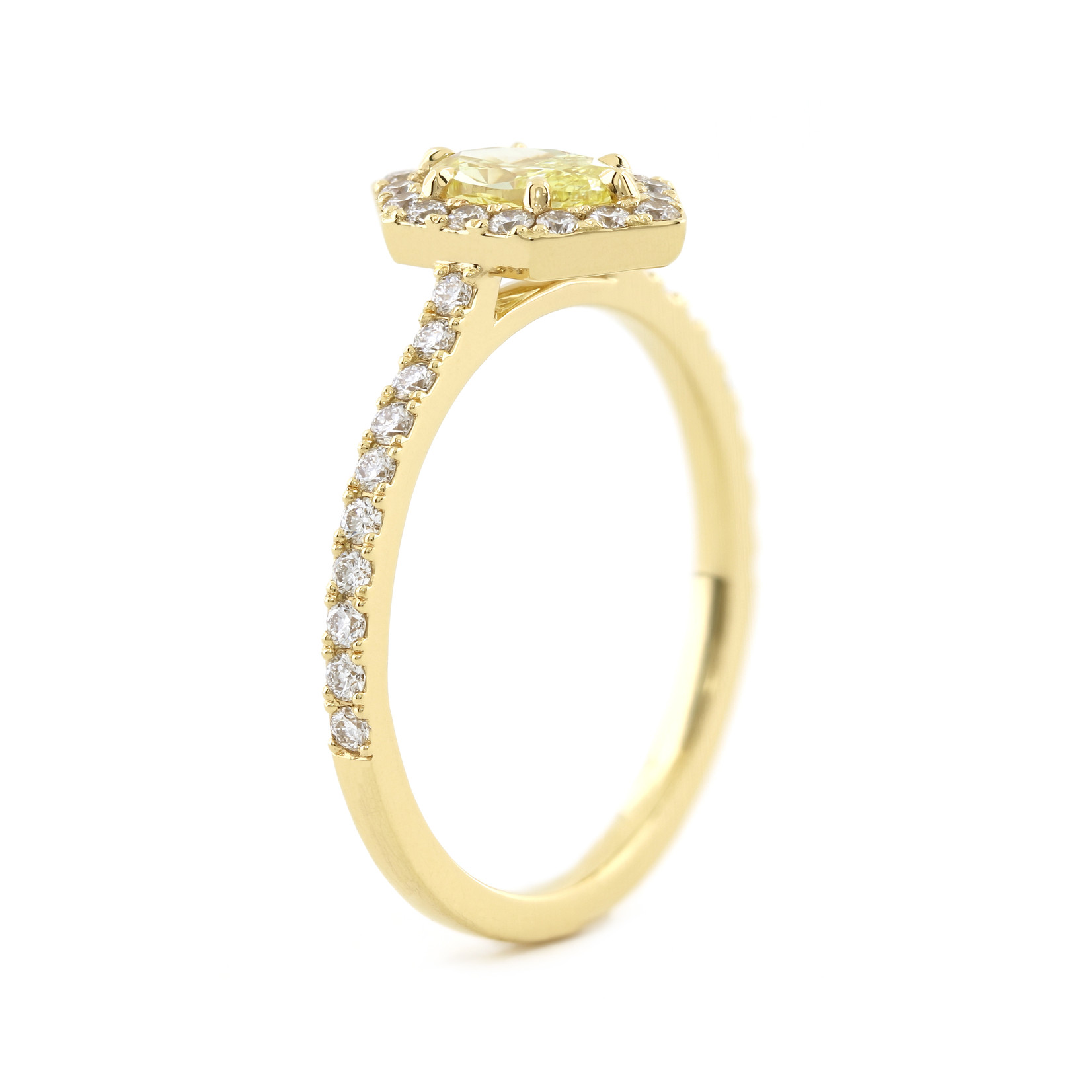 Baxter Moerman Hailey Ring with Oval Fancy Yellow Diamond