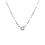 Baxter Moerman Platinum Diamond Solitaire Necklace 1/3 Carat