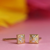 Diamond Pyramid Studs with 0.04ctw Diamonds - Baxter Moerman