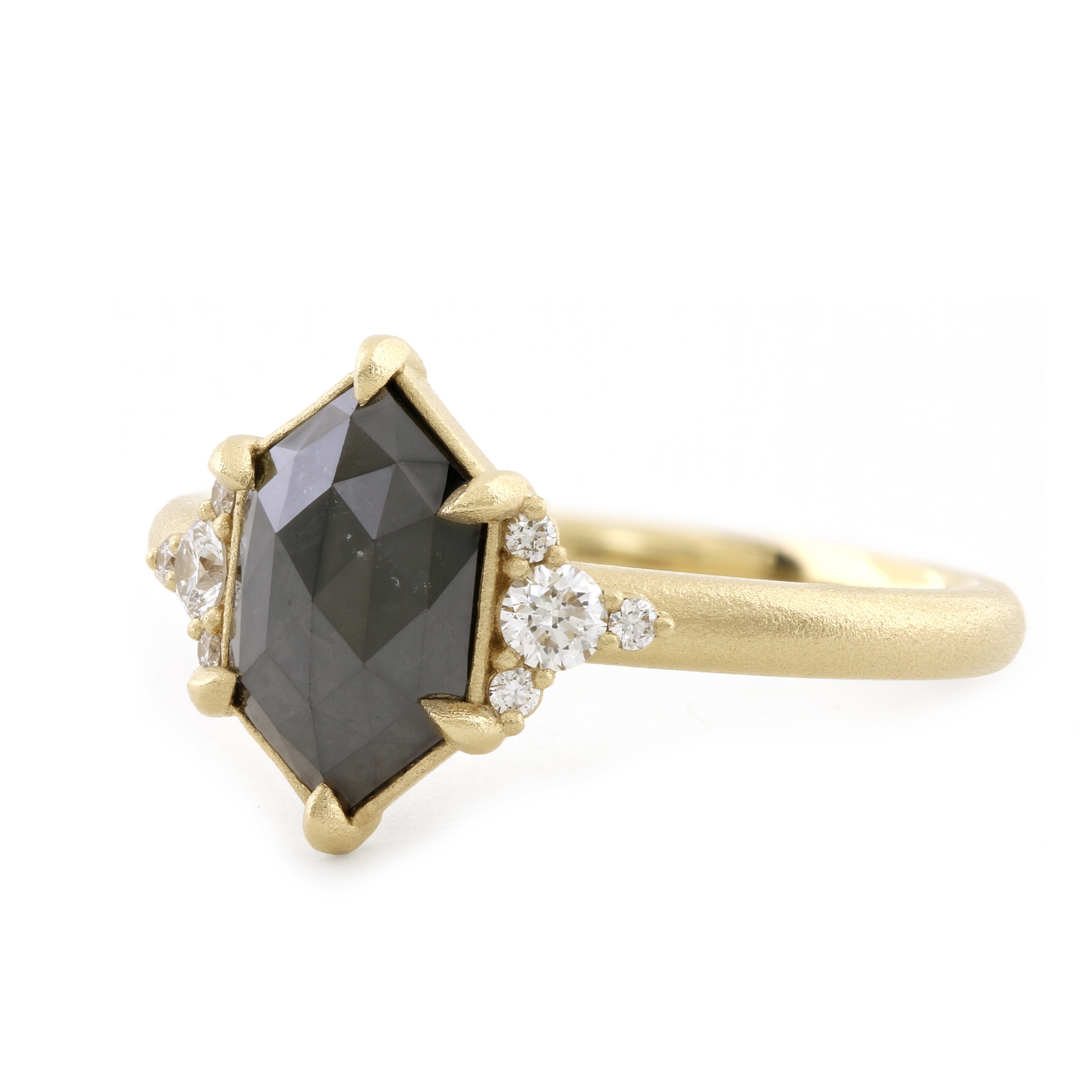 Baxter Moerman Maddie Engagement Ring with Black Diamond