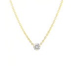 Baxter Moerman Diamond Solitaire Necklace 1/4ct in Yellow Gold
