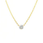 Baxter Moerman Diamond Solitaire Necklace 1/3ctw in Yellow Gold
