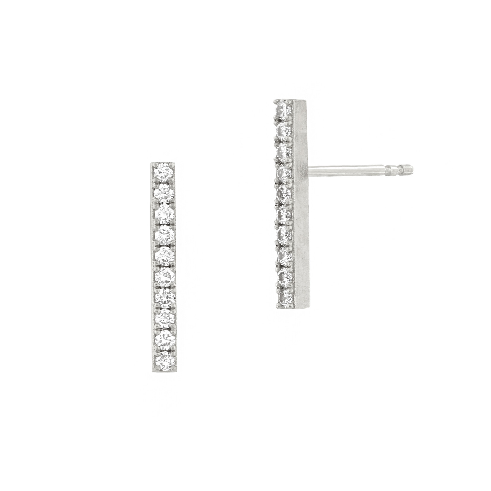 Baxter Moerman Diamond Bar Earrings