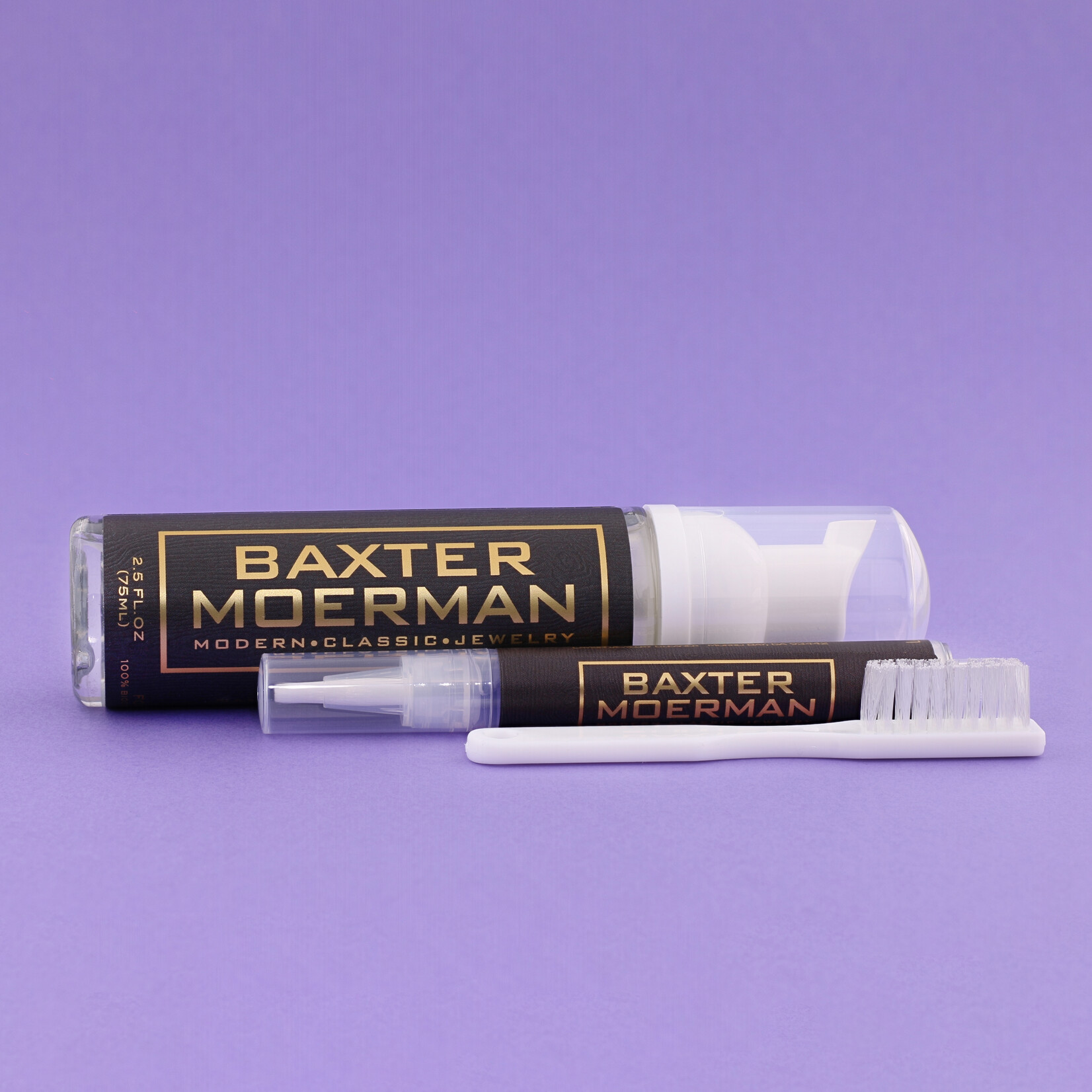 Baxter Moerman Jewelry Cleaner Care Kit: Foaming Cleaner, Travel Pen, &  Scrub Brush