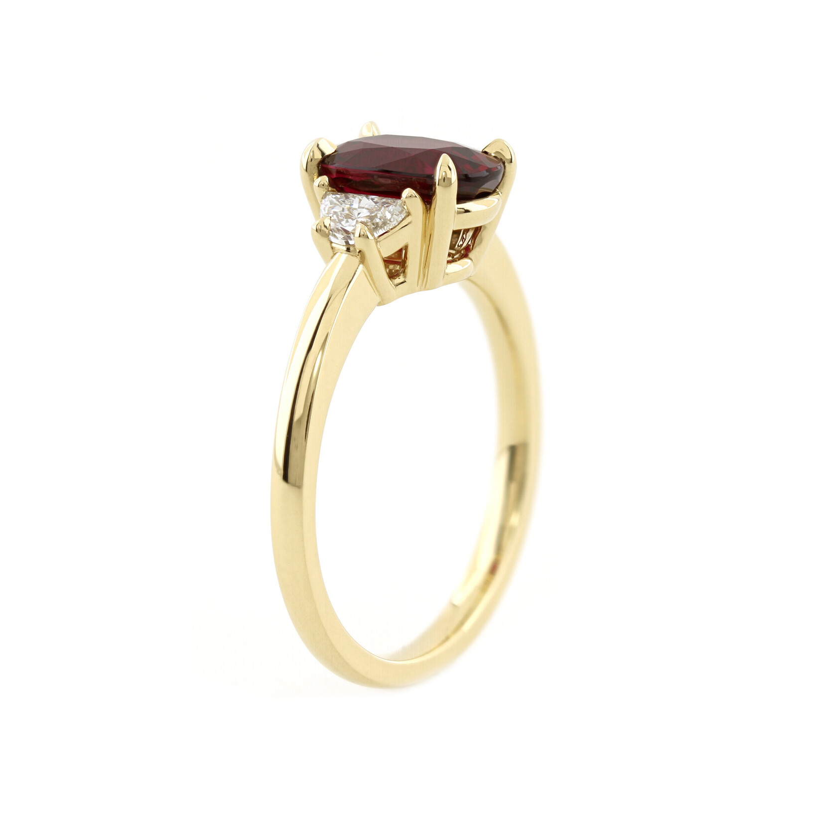 Baxter Moerman Penelope Ring with Ruby and Half Moon Diamonds