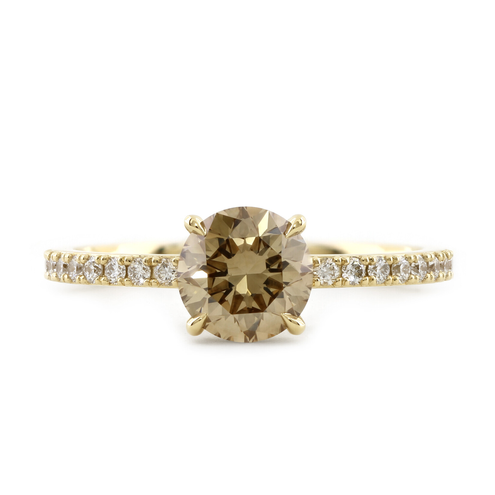 Baxter Moerman Grace Engagement Ring with Champagne Diamond