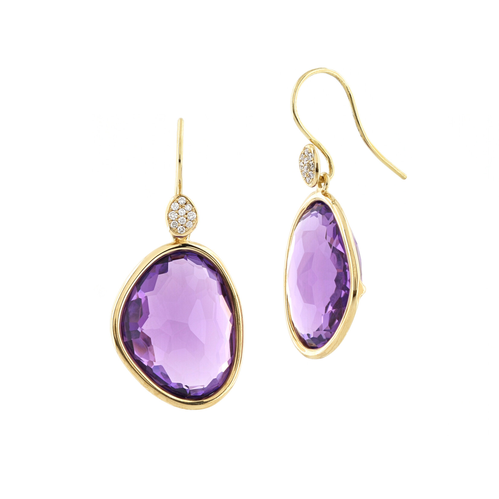 Baxter Moerman Piedras Pavé Drop Earrings with Amethyst