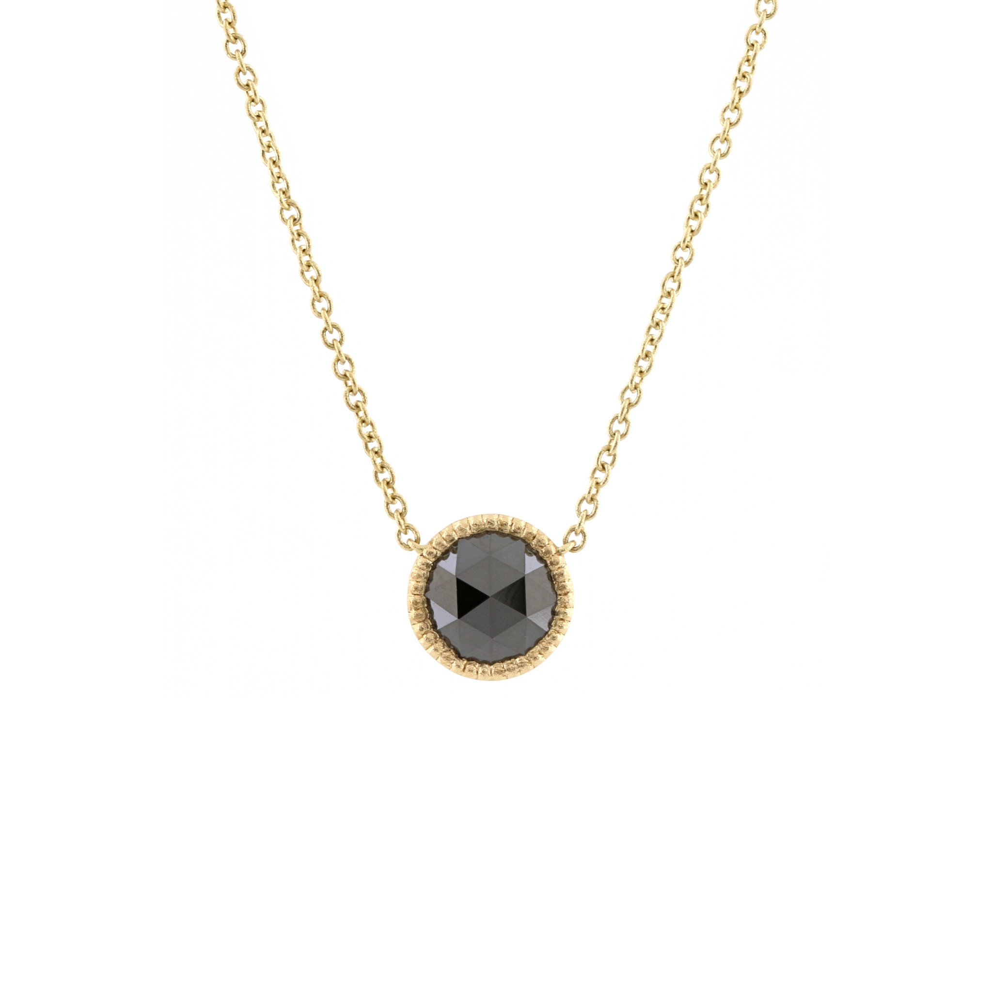 Black and White Diamond Necklace Rose Gold V Shaped Layering Pendant | La  More Design