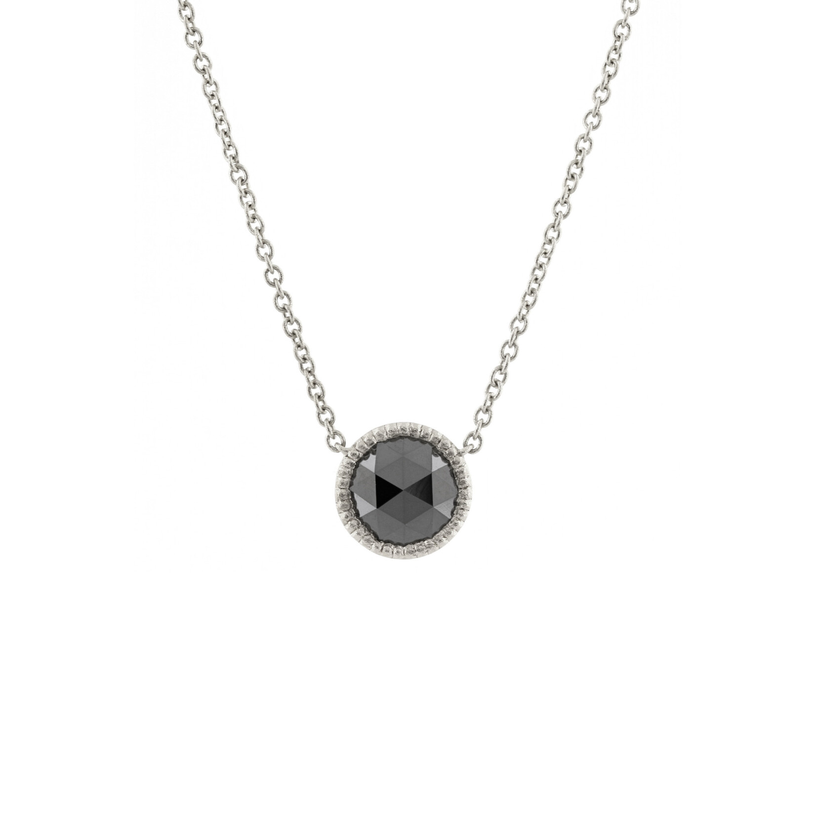 Baxter Moerman Rose Cut Black Diamond Necklace - 7mm