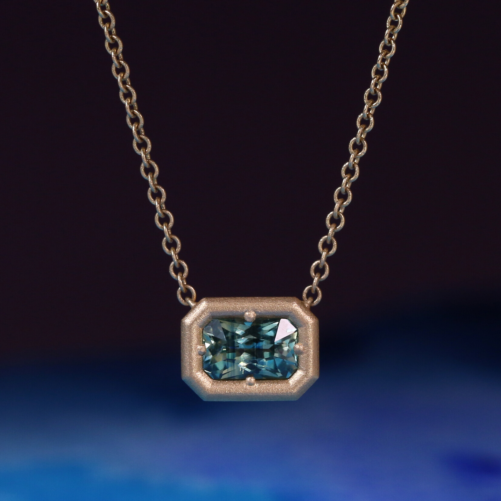 Baxter Moerman Anika Necklace with Teal Sapphire