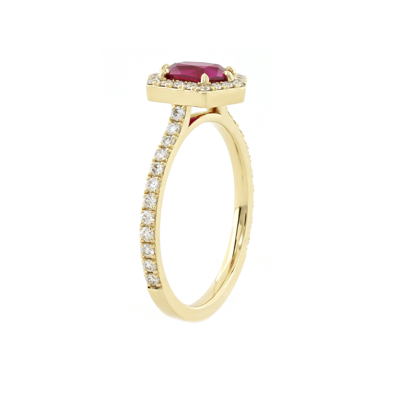 Baxter Moerman Kinsley Ring with Ruby Shield