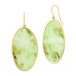 Baxter Moerman Siberian Green Jade Drop Earrings - Oval