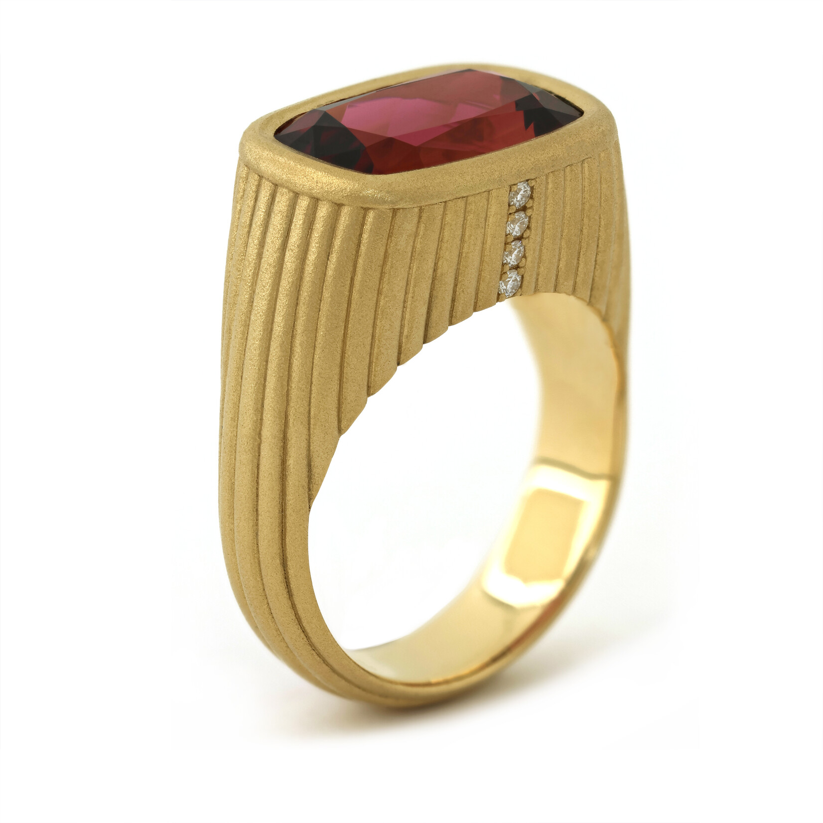 Baxter Moerman Aura Ring with Pink Nigerian Tourmaline