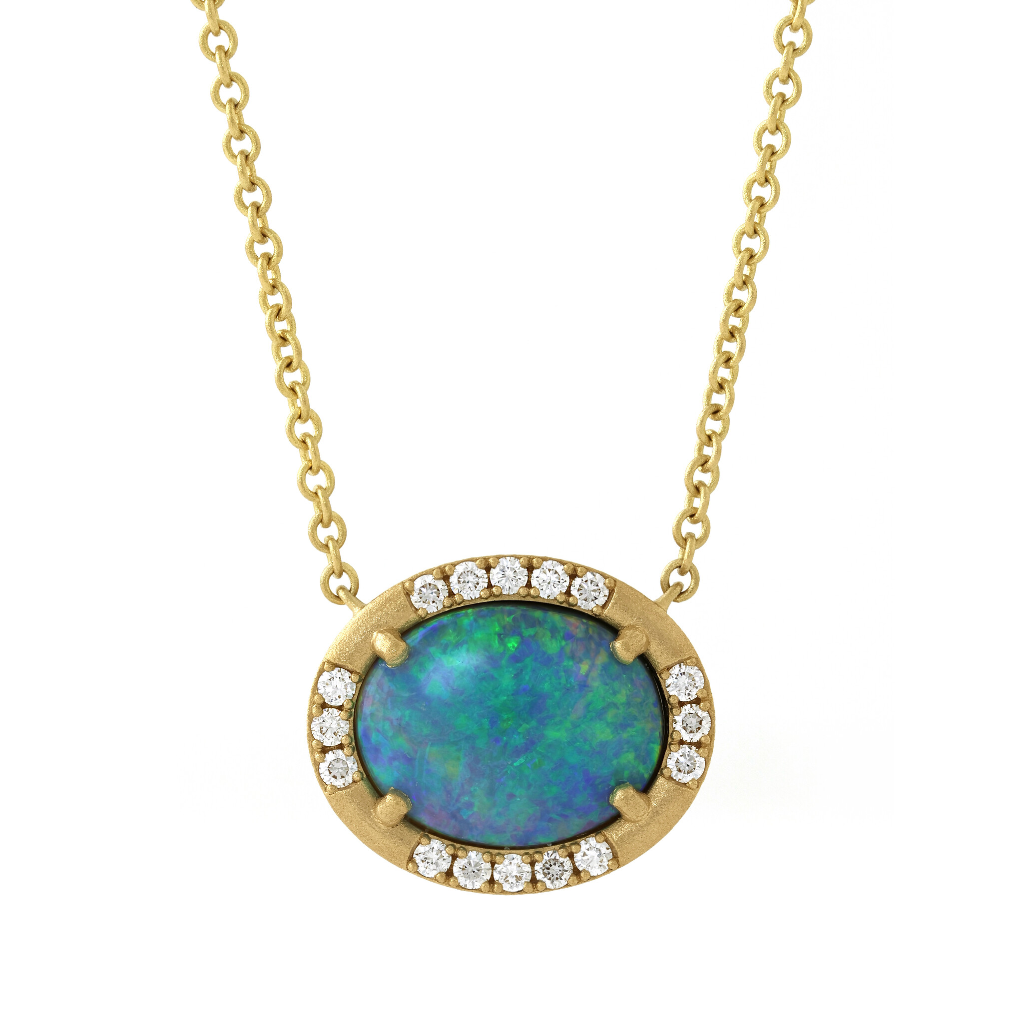 人気ブランド新作豊富 Coco Necklace with 3.13ct Black Opal & 0.24ctw Diamonds in 下着・アンダーウェア
