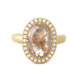Baxter Moerman Alexis Ring with Peachy Rose Cut Diamond